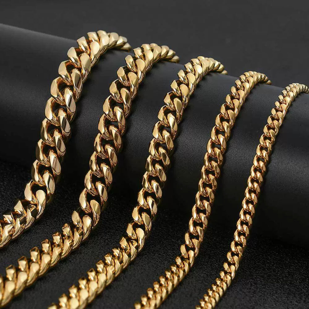 Stainless Steel Cuban Link Chain for Men 6mm-18mm
