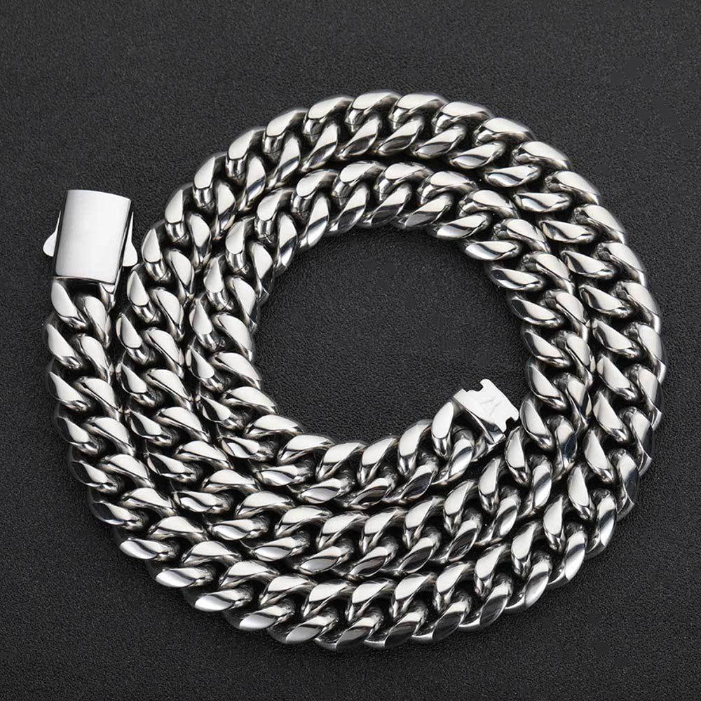 Stainless Steel Cuban Link Chain for Men 6mm-14mm