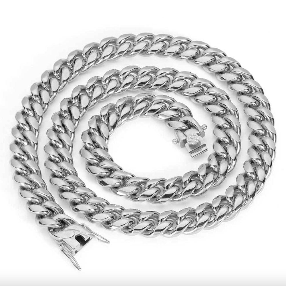Stainless Steel Cuban Link Chain for Men 6mm-18mm