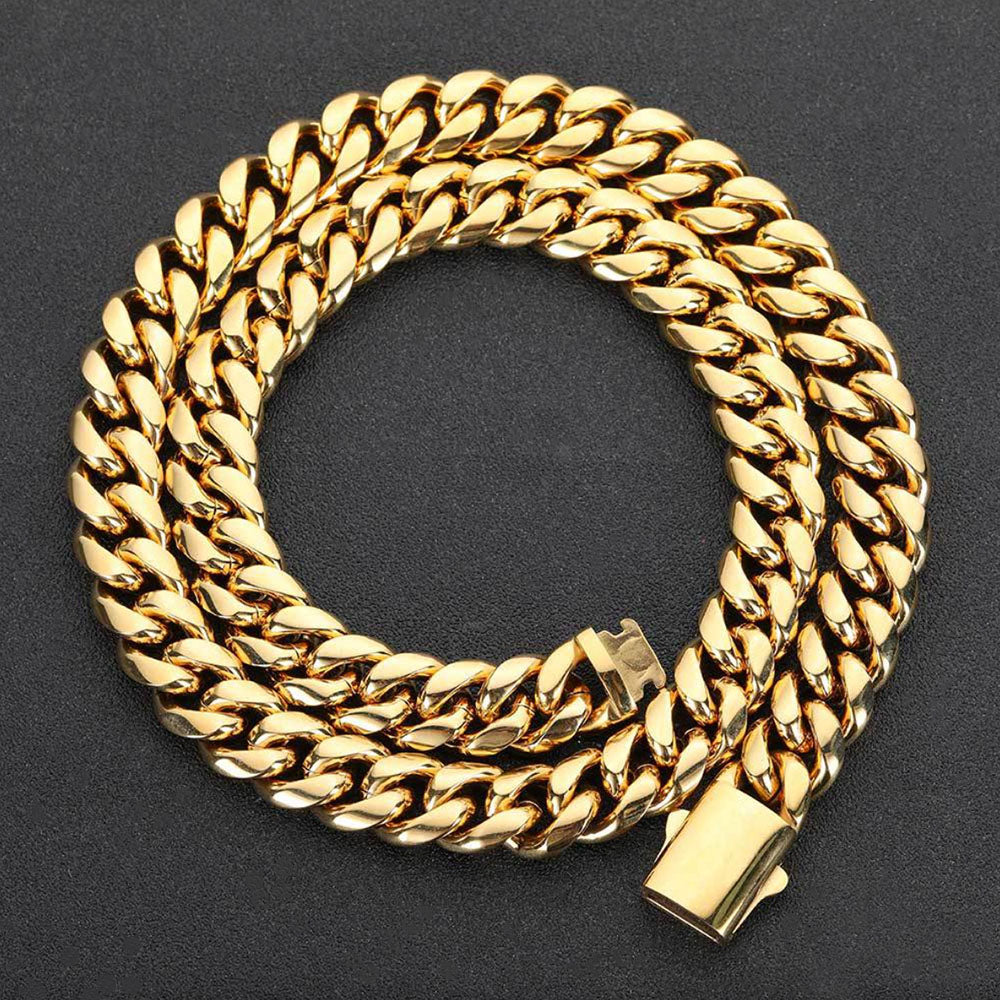 Stainless Steel Cuban Link Chain for Men 6mm-14mm