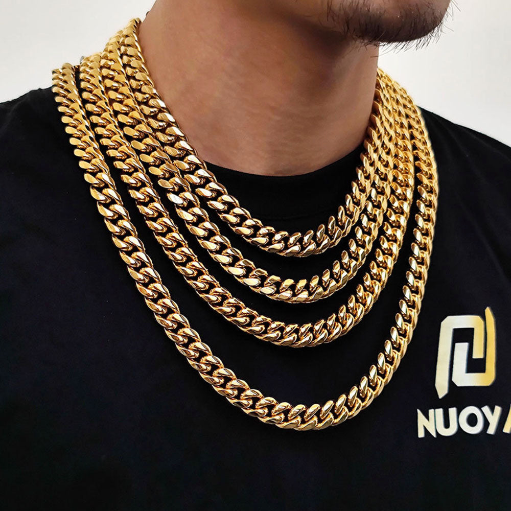 Stainless Steel Cuban Link Chain for Men 6mm-14mm