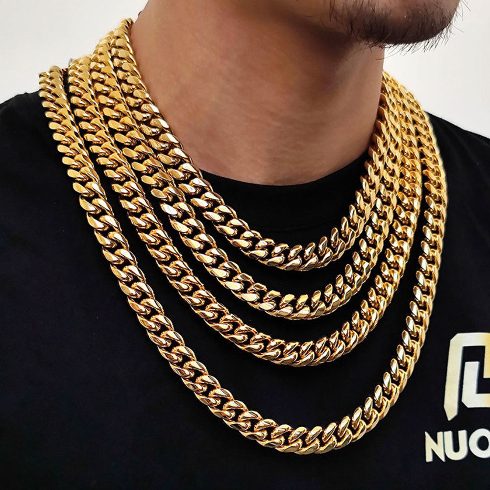 Stainless Steel Cuban Link Chain for Men 6mm-18mm