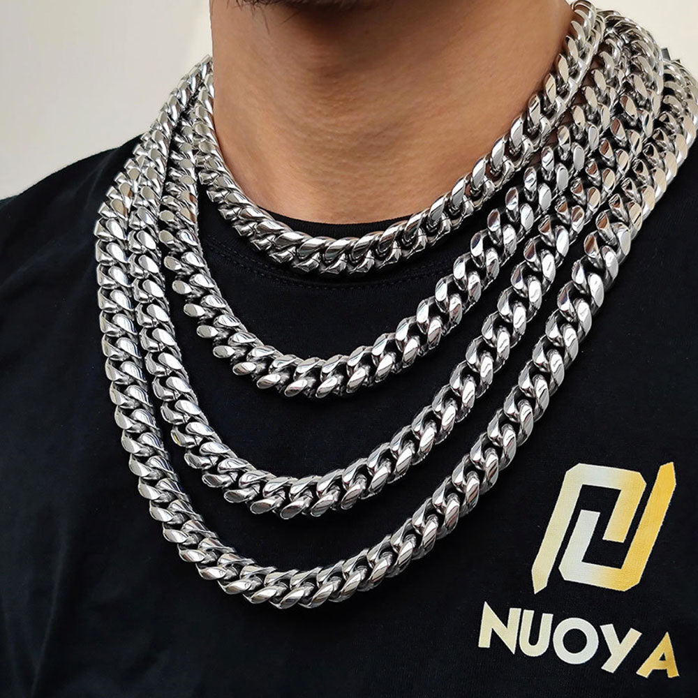 Stainless Steel Cuban Link Chain for Men 6mm-14mm