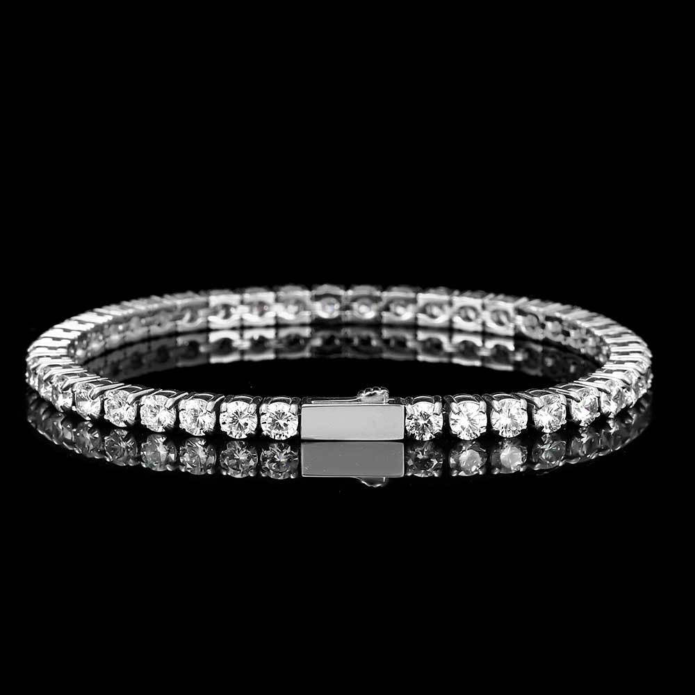 Stainless Steel Iced Out CZ Tennis Bracelet 4mm