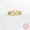 Sterling Silver CZ Chain Link Ring