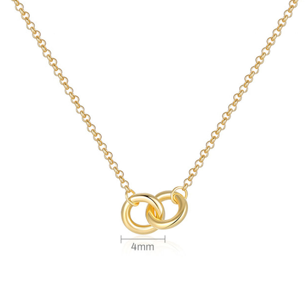Sterling Silver Interlocking Circle Necklace