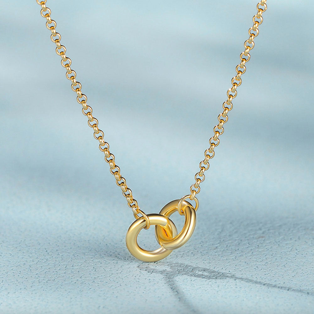 Sterling Silver Interlocking Circle Necklace