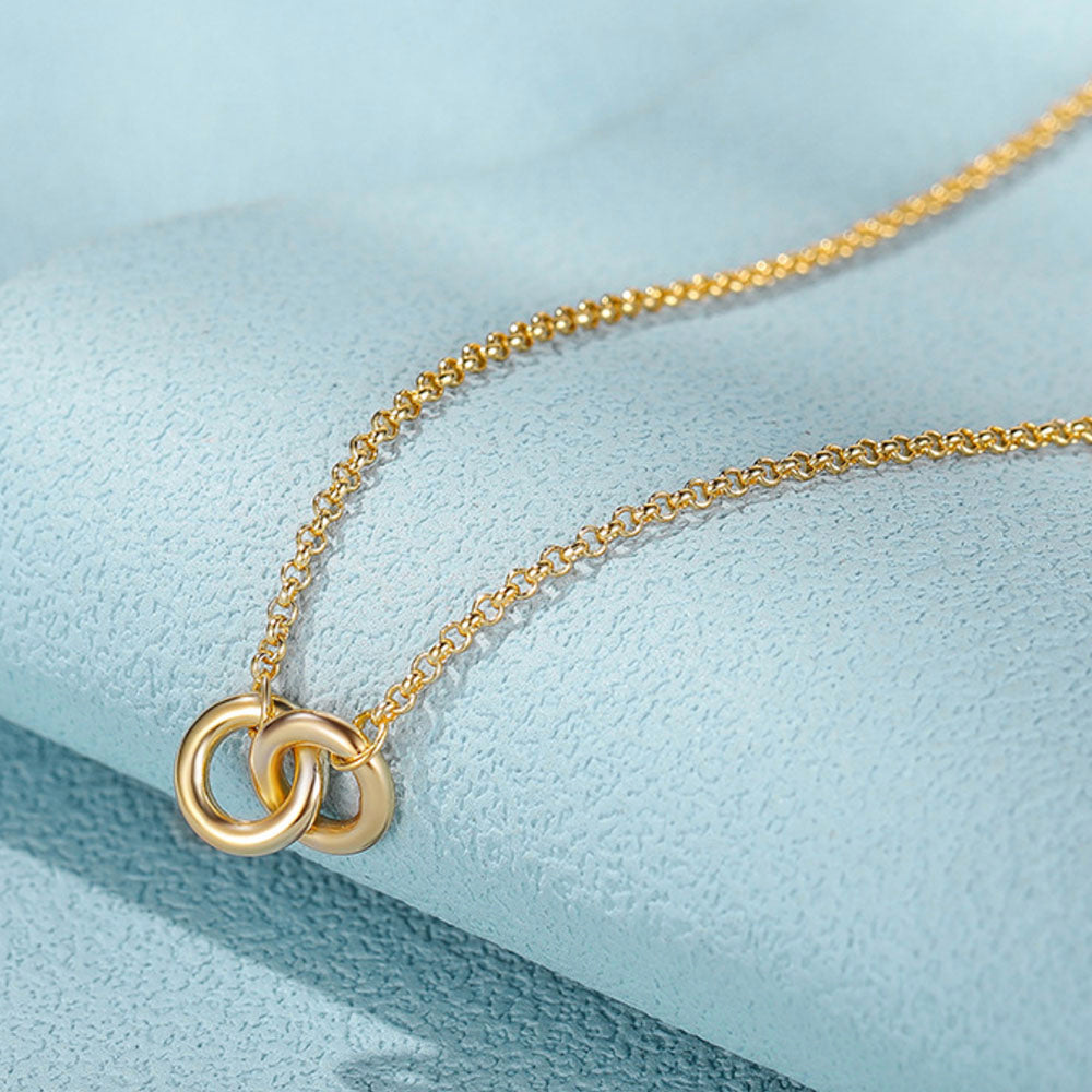 Sterling Silver Interlocking Circle Necklace