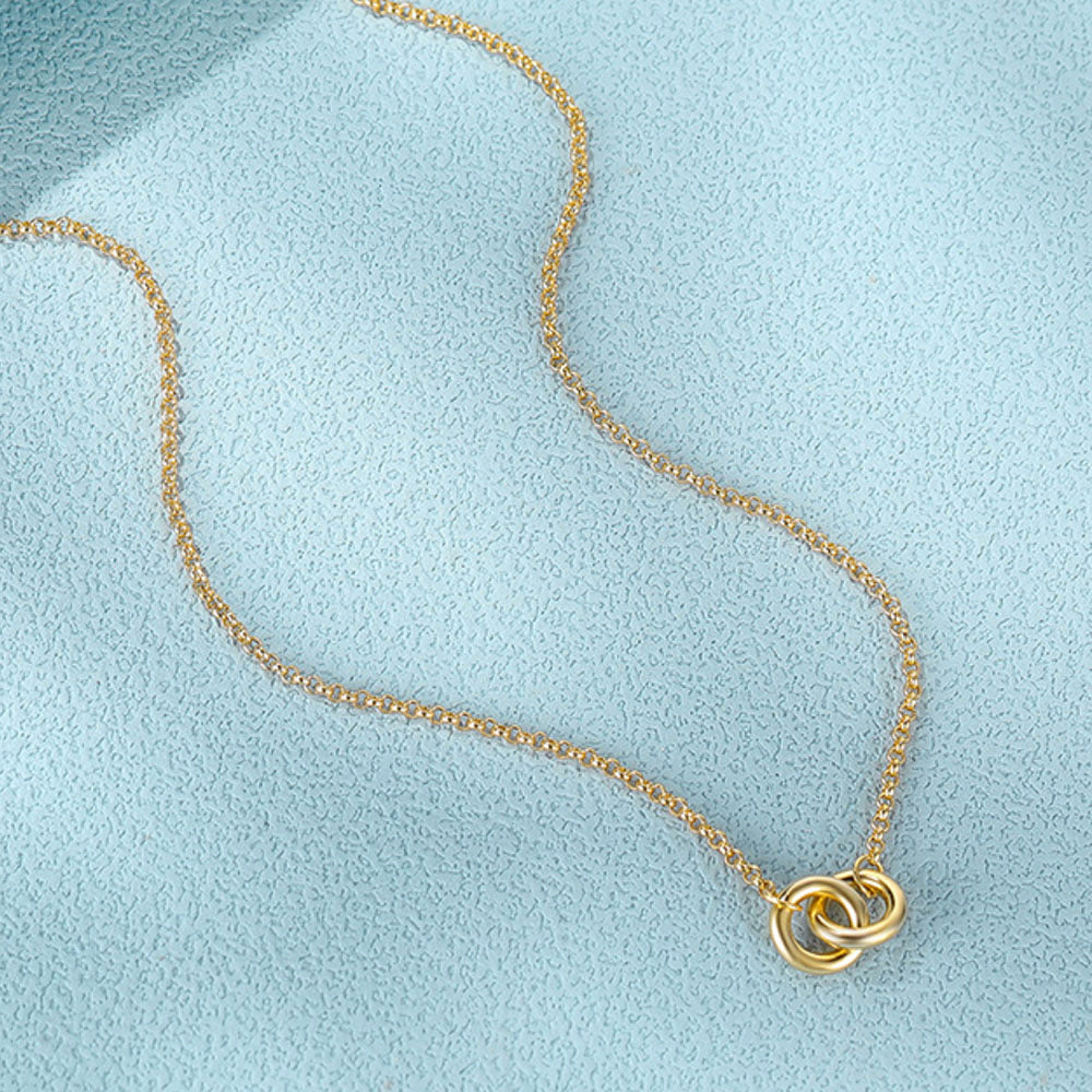 Sterling Silver Interlocking Circle Necklace