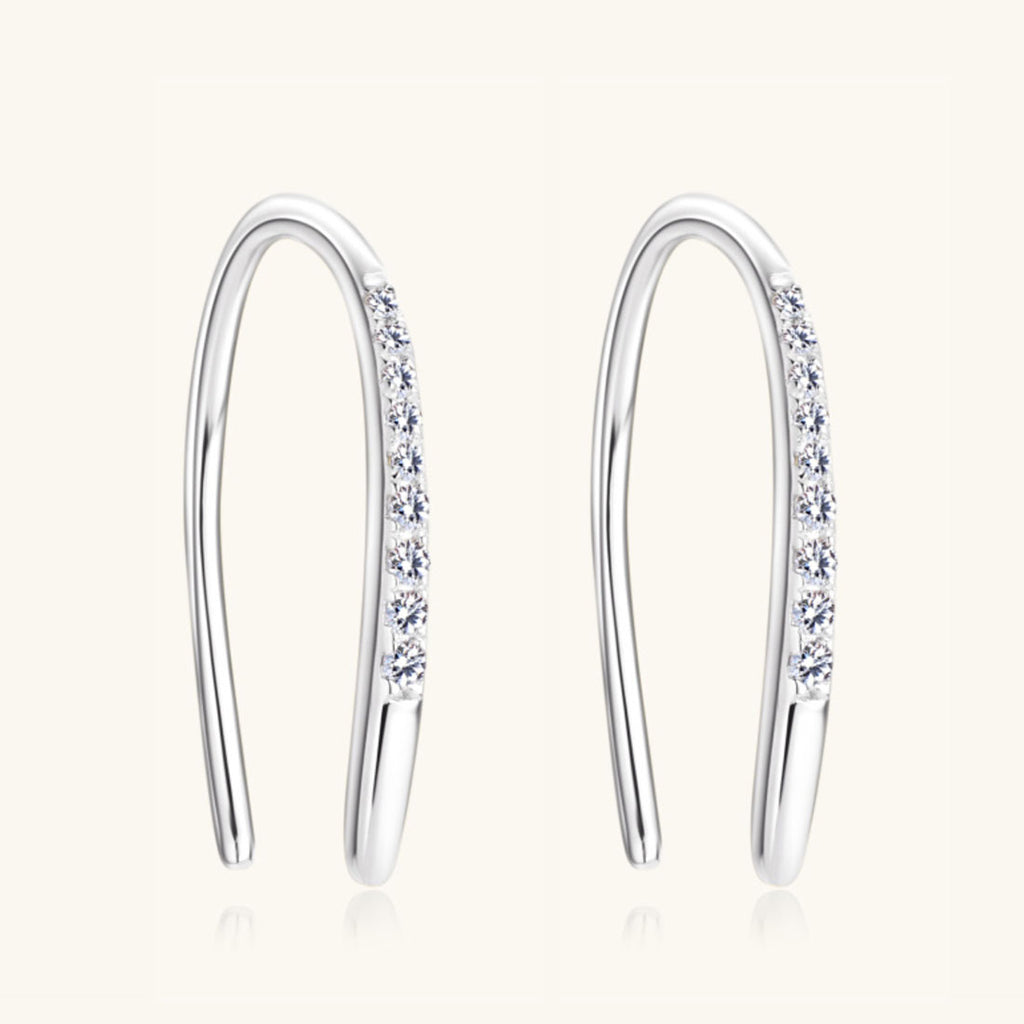 Sterling Silver Moissanite Threader Earrings