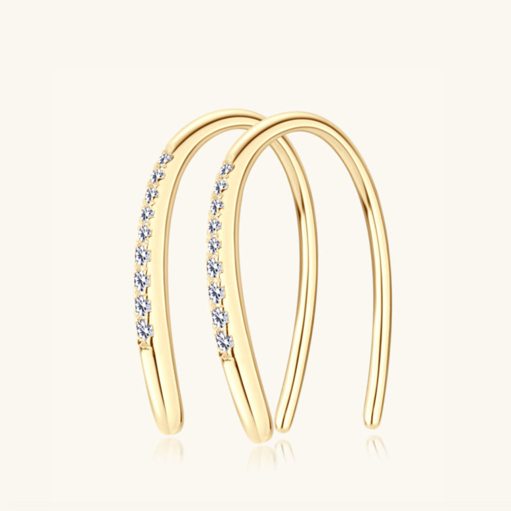 Sterling Silver Moissanite Threader Earrings