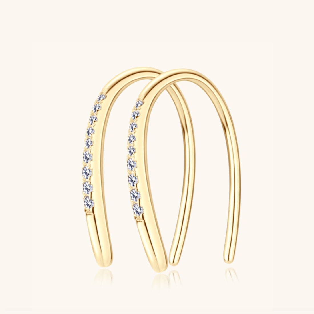 Sterling Silver Moissanite Threader Earrings