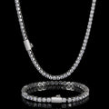Iced Out Tennis Chain Necklace – Round Cut CZ 3mm-5mm